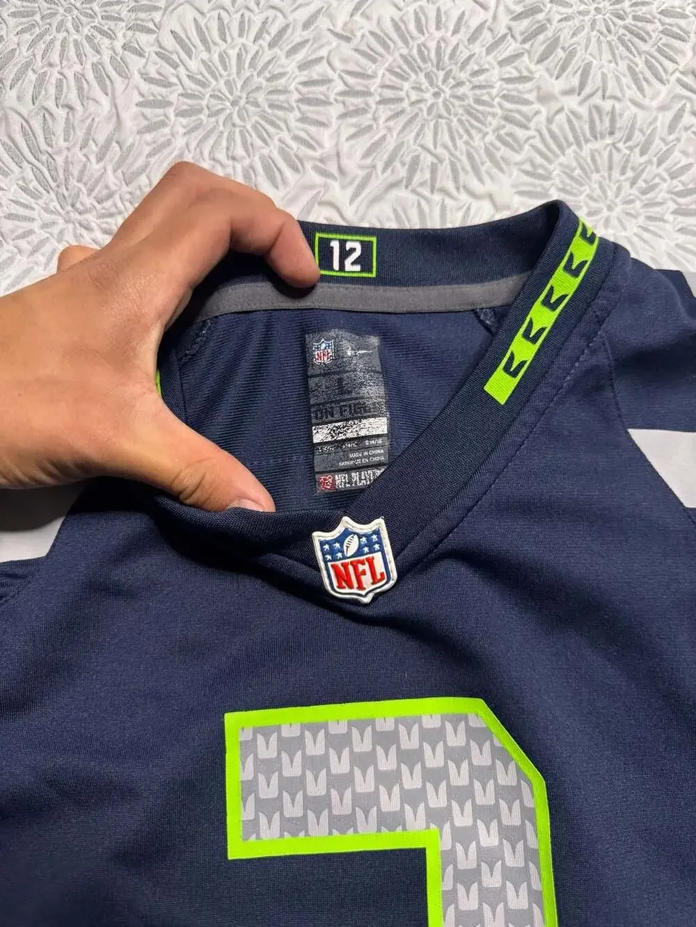 Russell Wilson Seattle Seahawks #3 Nike Navy Jersey Youth Large